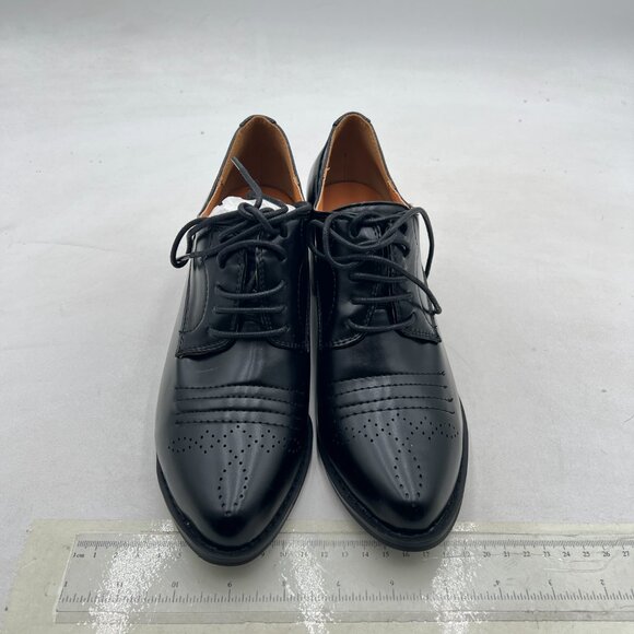 Black Men\'s Stylish Closed Cap Toe Low Heel Derby Oxfords Lace-Up Comfort Shoes main image 7
